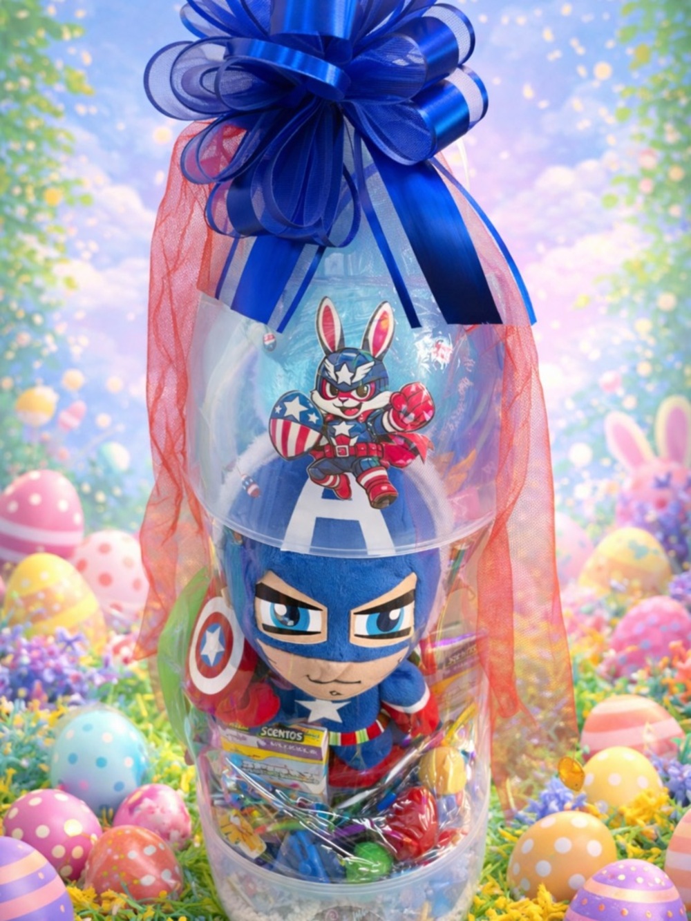 Superhero Gigantic Prefilled Easter Basket Egg